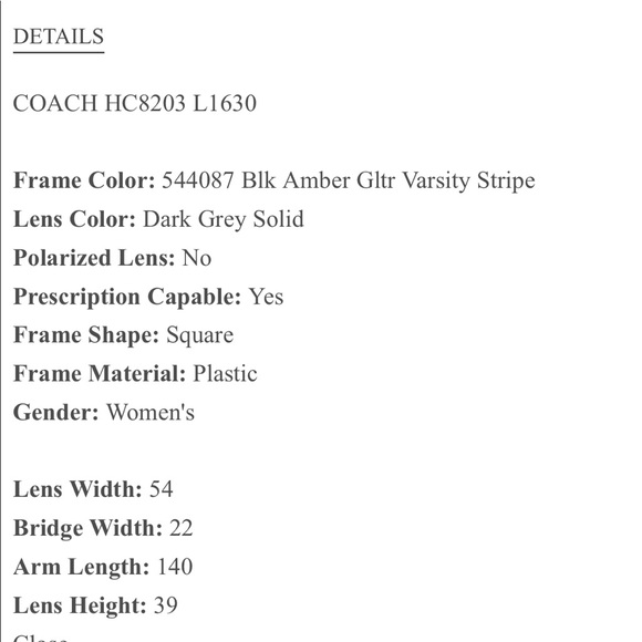 COACH sunglasses - Picture 4 of 6